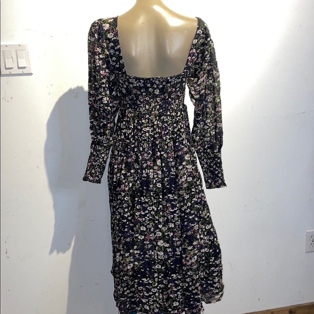 Ganni georgette floral midi dress S-M - Picture 5 of 6